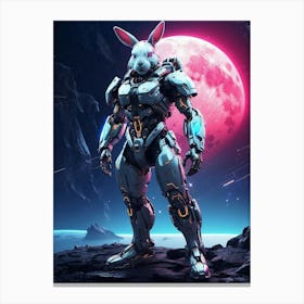 Rabbit In Cyborg Body #2 Canvas Print