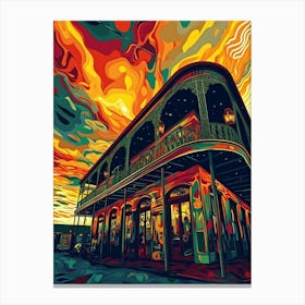 Preservation Hall Minimal Painting 2 Canvas Print