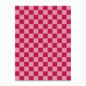 Checkerboard Magenta Canvas Print