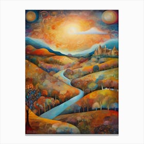 Sunset In The Valley 6 Canvas Print