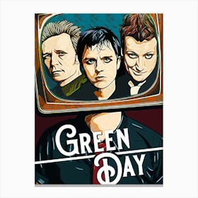 Green Day music band Canvas Print