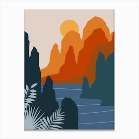 Landscape Illustration Canvas Print