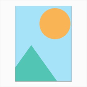 Sunset On A Mountain Canvas Print