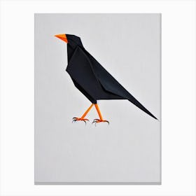 Crow Origami Bird Canvas Print