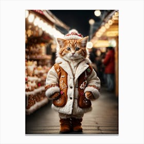 Gingerbread Cat 1 Canvas Print