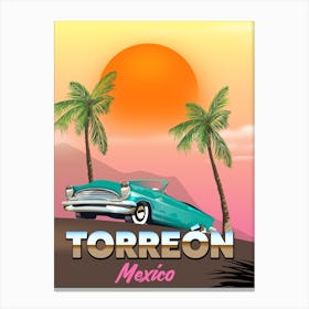 Torreon Mexico Travel poster Canvas Print