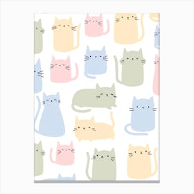 Kawaii Cats Canvas Print