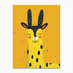 Yellow Llama 4 Canvas Print