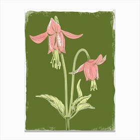 Pink & Green Aconitum 1 Canvas Print