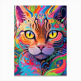 Psychedelic Cat 13 Stampe su tela