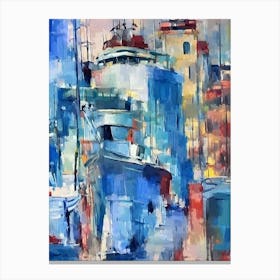 Port Of Beirut Lebanon Abstract Block 2 harbour Canvas Print