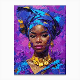 African Woman In Turban 17 Canvas Print