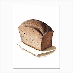 Pumpernickel Bread Bakery Product Quentin Blake Illustration 1 Canvas Print