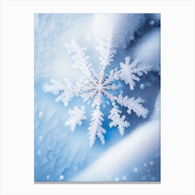 Cold, Snowflakes, Soft Colours 3 Canvas Print