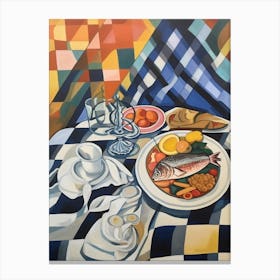 Zuppa Di Pesce Still Life Painting Canvas Print