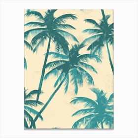Palm Trees Seamless Pattern Canvas Print