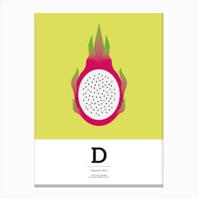 The Food Alphabet – D Canvas Print