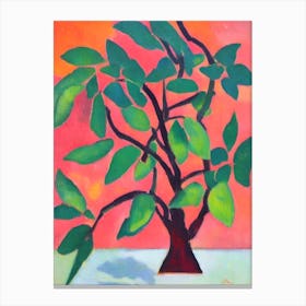 Ironwood 1 tree Abstract Block Colour Canvas Print