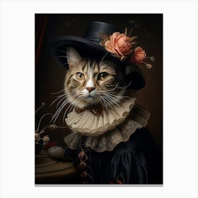 Regal Cat In A Hat A Canvas Print