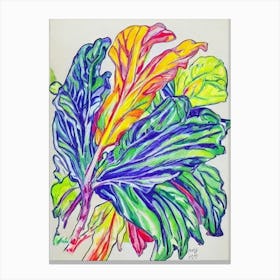 Chard Fauvist vegetable Canvas Print