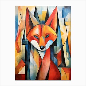 Fox Abstract Pop Art 6 Canvas Print