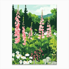 Foxgloves Canvas Print