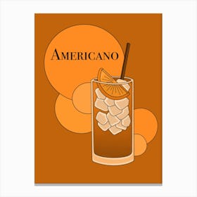 Americano cocktail art Canvas Print