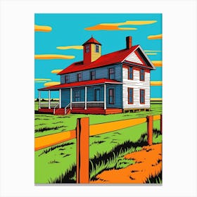 Fort Vancouver National Historic Site Fauvism Illustration 7 Canvas Print