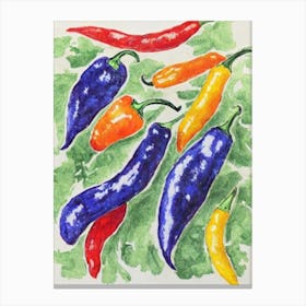 Chili Pepper 2 Fauvist vegetable Canvas Print