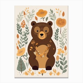 Baby Animal Illustration  Bear 11 Canvas Print