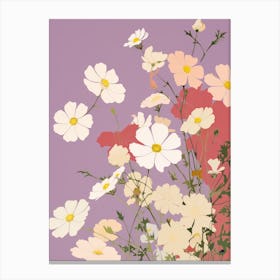 Cosmos Flower Big Bold Illustration 2 Canvas Print