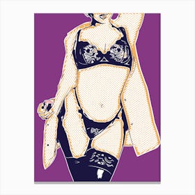 Sexy Woman Abstract Geometric (7) 1 Canvas Print