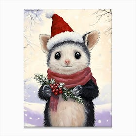 Santa Mouse Canvas Print