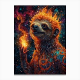 Fire Sloth 2 Canvas Print