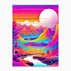 Psychedelic Landscape Canvas Print