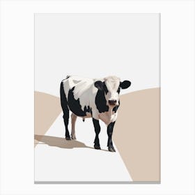 Cow On The Road Canvas Print