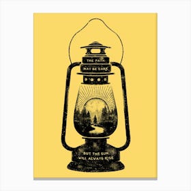 Vintage Lantern Outdoors Sun Camp Canvas Print