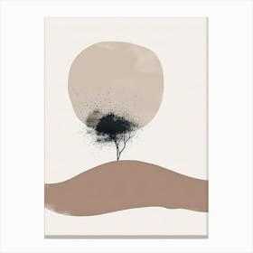 Lone Tree, Scandinavian Simplicity 1 Canvas Print