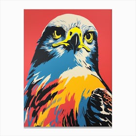 Andy Warhol Style Bird Falcon 7 Canvas Print