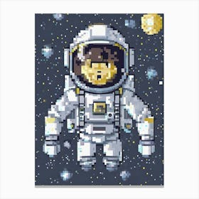 Astronaut Pixel Art Canvas Print