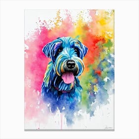 Kerry Blue Terrier Rainbow Oil Painting dog Canvas Print