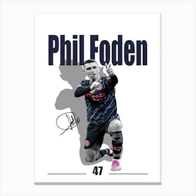 Phil Foden Minimalist Canvas Print