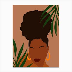 Afro Puff Canvas Print