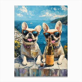 Frenchies Drink 6 Canvas Print