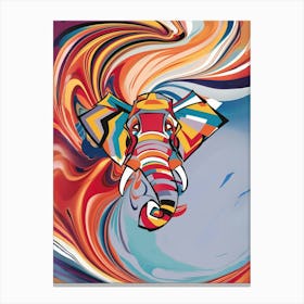 Abstract Elephant Canvas Print