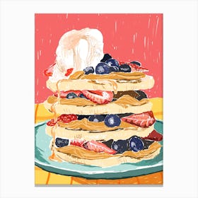 Fruity Pancakes Canvas Print