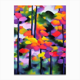 Forest Pansy Redbud Tree Cubist 1 Canvas Print