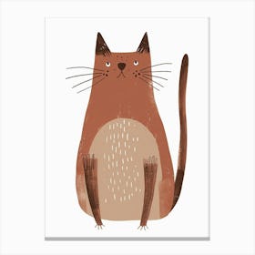 Australian Mist Cat Clipart Illustration 4 Canvas Print