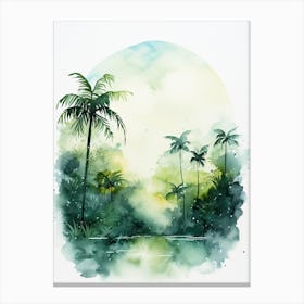 Watercolour Painting Of Amazon Rainforest   South America 0 Canvas Print