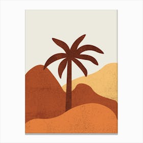 Palm Tree In The Desert Canvas Print